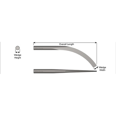 Ajax 876 Carbon Steel Banana Wedge, 12 Inch L X 13/16 Inch W X 13/16 Inch H � AJA876