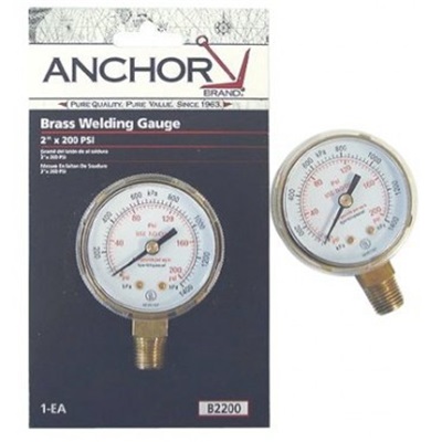 Anchor B254000 White/Red/Black Aluminum Dial Brass Case Replacement Gauge, 2-1/2 Inch Dia., 4000 Psi 100-B254000 ANCB254000