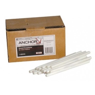 Anchor Rd-5 White Round Soapstone.Gross = 144 Each 100-RD-5 ANCRD-5