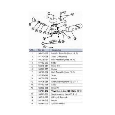 Arcair 94-104-016 Valve Bonnet For Angle-Arc K2000 Arc Gouging Torch 94104016 ARC94104016