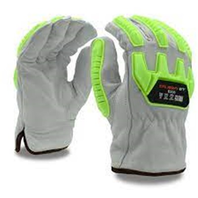 Cordova Leather Impact Glove Cut A5 W/ Hi-Vis Tpr Backhand   COR8506M
