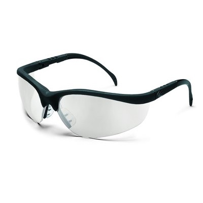 Crews Glasses Klondike Kd119 Indoor/Outdoor Clear Mirror Polycarbonate Semi-Frame Wraparound Safety Glasses KD119 CRWKD119