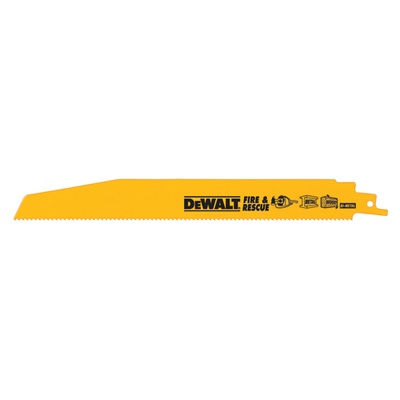 Dewalt Guaranteed Tough Dw4864b Yellow Bi-Metal Straight Back Demolition Reciprocating Saw Blade, 6 Inch, 10 Tpi DW4864B DEWDW4864B