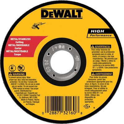 Dewalt Dw8063 5""X.045 X 7/8"" Metal Thin Metal Cut-Off Wheel DW8063 DEWDW8063