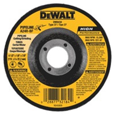 Dewalt High Performance Dw8436 24-Grit Alo2 Type 27 Grinding Wheel, 5 Inch X 1/8 Inch X 5/8-11 DW8436 DEWDW8436