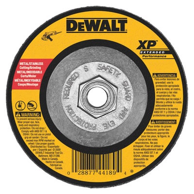 Dewalt Dw8809 4-1/2""X1/4""X5/8"" Z24r Zirconium Grinding Wheel DW8809 DEWDW8809