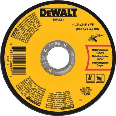 Dewalt 4-1/2&quot;&quot; X .045&quot;&quot; X 7/8&quot;&quot; Metal Cut-Off Wheel � DEWDWA8051
