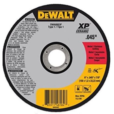 Dewalt 6X.045X7/8 Za60t T1 Elite Ceramic Cut-Off Wheel DWA8953F DEWDWA8953F