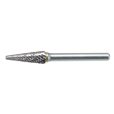 Drillco 7L124adc 3/8""X1 1/8 Carbide Burr 14Deg Taper Radius End Double Cut 7L124ADC DRI7L124ADC