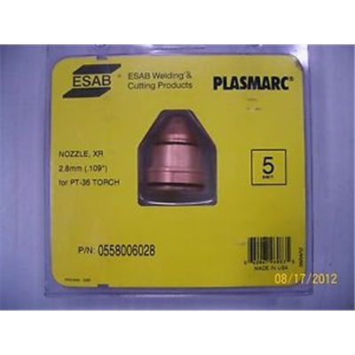 Esab 0558006028 Nozzle Xr 2.8Mm (.109"") Pt-36 (5/Pk) 0558006028 ESA0558006028