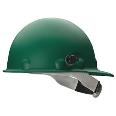 Fibre-Metal P2aqrw Green Roughneck Fibreglass Hardhat P2AQRW74A000 FIBP2AQRW74A000