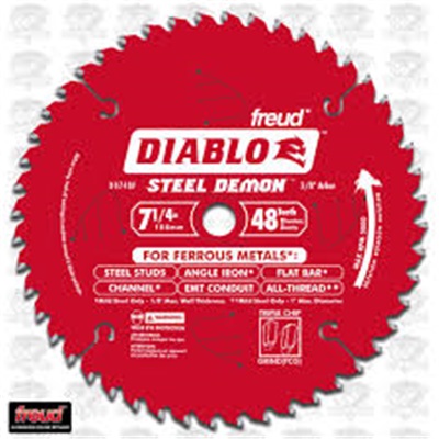Diablo D0748f 7-1/4" X 48T For Ferrous Metals Discontinued DISCONTINUED FRED0748F