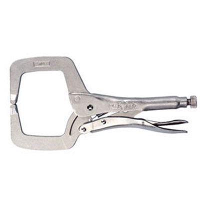 Irwin Vise-Grip The Original 19 Nickel Plated Alloy Steel Regular Tip Locking C-Clamp, 3-3/8 Inch, 11 Inch L 19 IRW19