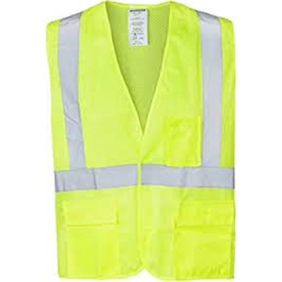Ironwear Fr Class 2 Lime Vest Zipper &amp; Pockets &amp; 2&quot; Ref Tape � IWR1284FR-LZ-XL