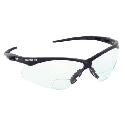 Kimberly Clark Jackson Nemesis 22516 Smoke Polycarbonate V60 Series Wraparound Rx Reader Safety Glasses, Universal 22516 KCP22516
