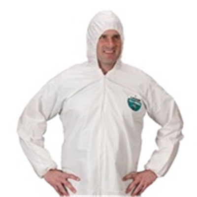 Lakeland White Micromax Coverall W/ Hood Elastic Wrist And Ankle � LAKCTL428-L