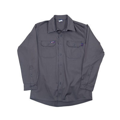 Lapco Igr7 2Xlrg Reg.7Oz Fire Resistant Gray Shirt 100% Cotton IGR7XXLREG LAPIGR7XXLREG