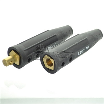 Lenco 05443 Black International Dinse Male Half Cable Connector, 1/0 Thru 2/0 Awg, 350 Amp 05443 LEN05443