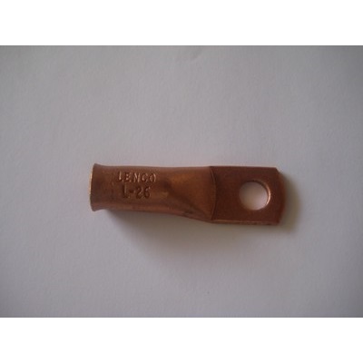 Lenco 07005 Copper Tubing Welding Cable Lug, 21/64 Inch Stud Hole, 2 Thru 6 Awg 07005 LEN07005