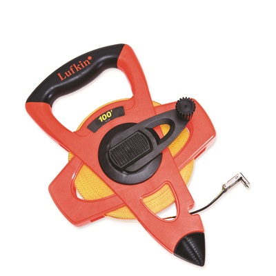 Lufkin 1709 1/2&quot;&quot;X 300&#39; Linear Fiberglass Yellow Clad Blade Reel Tape Orange Case ( New # Fe300d ) FE300D LUFFE300D