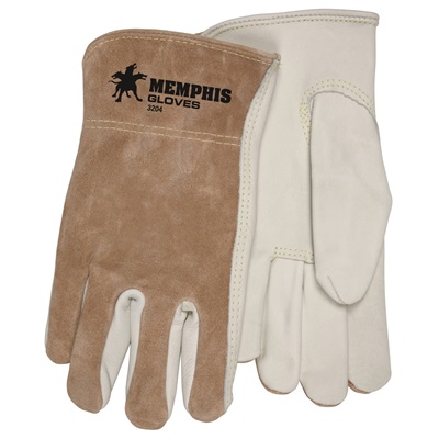 Memphis 3204 Lg. Split Leather Back Drivers Glove, Keystone Thm 3204L MEM3204L