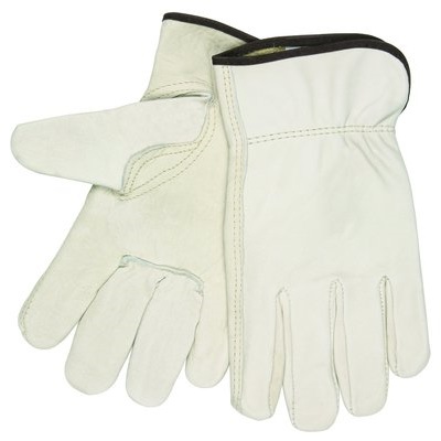 Memphis Gloves 3211 Grain Cowhide Leather Drivers Gloves, Beige, Large, 8.17 Inch L, Keystone Thumb 3211L MEM3211L