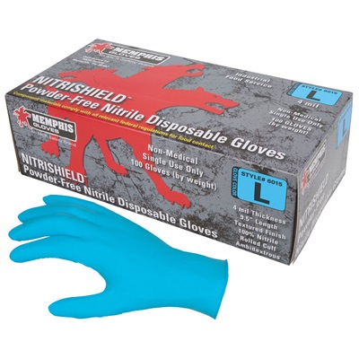 Memphis Nitrile Gloves, 4Mil. Powder Free (Medium)***Equiv To Pip63-332Pf*** 6015M MEM6015M