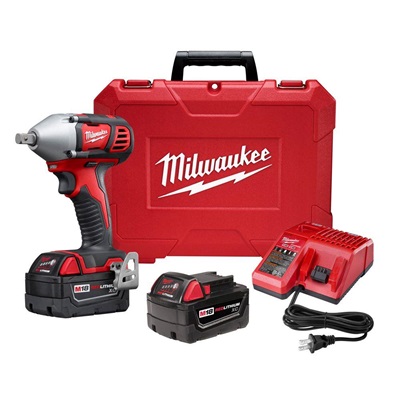 Milwaukee 1/2" Cordless Impact Kit W/Battery &amp; Charger 2659-22 MLW2659-22