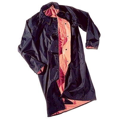 Neese Industries 1790 Pvc On Polyester Economy Rain Coat, Black, Medium, 60 Inch L, Snap, 2 Outside Pockets NEE1790C-M NEE1790C-M