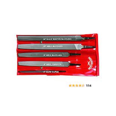 Nicholson 22040Nnn 5Pc File Set 6 In, 8 In, 10 In, Pouch   NIC22040NNN