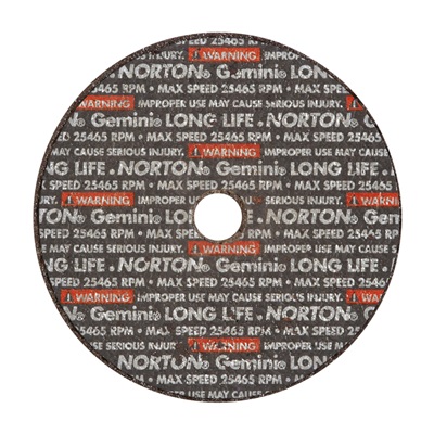 Norton 3X1/8X3/8 A36v Gemini Cut-Off Wheel T1 66243510653 NOR66243510653
