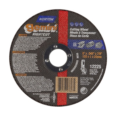 Norton 5X.045X7/8 A36q Gemini Rightcut Cut-Off Wheel T1 66252823603 NOR66252823603