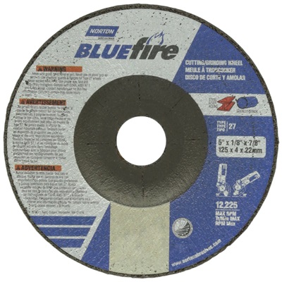 Norton 5&quot;&quot; X 1/8&quot;&quot; X 7/8&quot;&quot; Grinding Wheel 66252843216 NOR66252843216