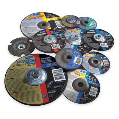 Norton Norzon Plus 24 Coarse Grit Ceramic Alumina/Zirconia Alumina Type 27 Depressed Center Grinding Wheel, 5 Inch X 1/8 Inch X 7/8 Inch 66252843331 NOR66252843331