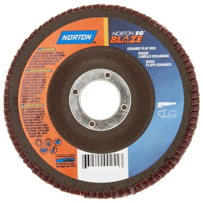 Norton 4-1/2X5/8-11 60Gr Blaze Flap Disc T27 R980p 66254400258 NOR66254400258