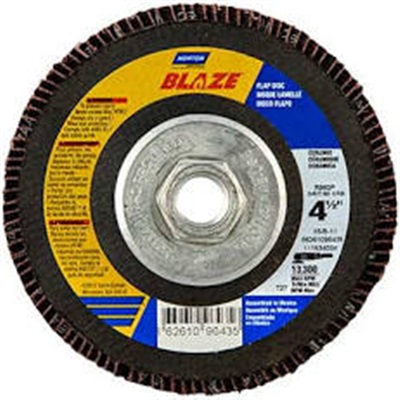 Norton Blaze Hd Type 27 Flap Disc 4-1/2X5/8 40 Grit   NOR66261098290