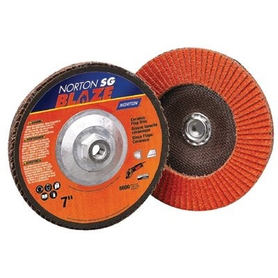 Norton 4-1/2X5/8-11 36Gr Blaze Fiberglass Flap Disc T29 66261183490 NOR66261183490