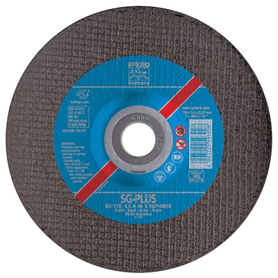 Pferd For Stainless Steel (Inox) - Specialty Line Sg-Plus For Stainless Steel (Inox) - Type 27 (Depressed Center) 63172 PFE63172