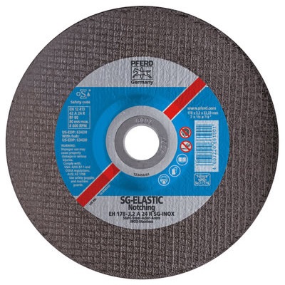 Pferd 63430 7"X1/8"X5/8-11 Inox Notching Wheel 63430 PFE63430