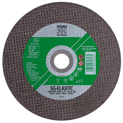 Pferd 64238 14""X1/8""X1"" Flat Cut-Off Wheel For Portable Machine Concrete 64238 PFE64238