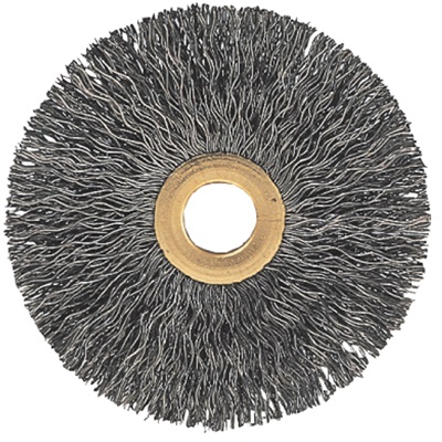 Pferd Crimped Wheel Brushes - Small Diameter Copper Center - Carbon Steel Wire 81530 PFE81530