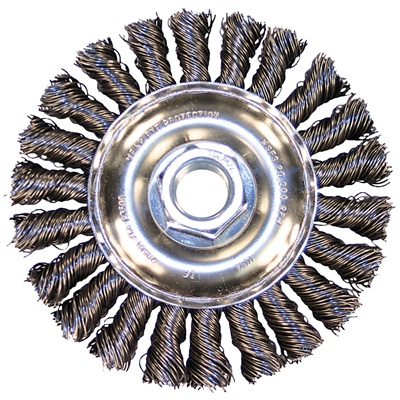 Pferd 82477 Knotted Wire Wheel Brush, 6 Inch Dia., 0.023 Inch Carbon Steel Wire 82477 PFE82477