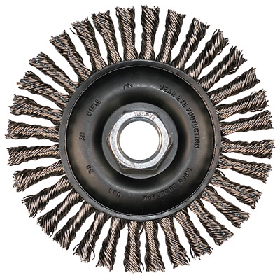Pferd Advance 82619 Knotted Wire Wheel Brush, 6-7/8 Inch Dia., 0.02 Inch Stainless Steel Wire 82619 PFE82619
