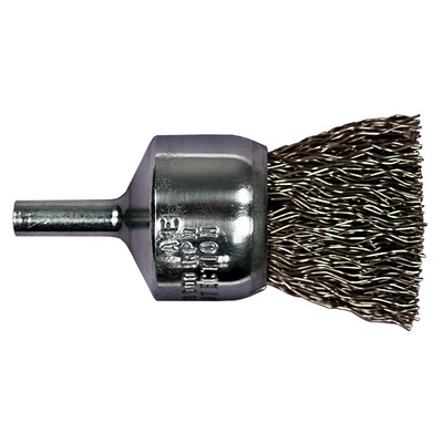 Pferd Advanced 82972 Crimped Wire End Brush 1"" Dia X 1/4"" Shank .006 Wire 82972 PFE82972