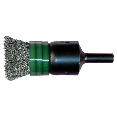 Pferd Stem Mounted End Brushes - Crimped Wire, Bridled - Stainless Steel Wire 83027 PFE83027