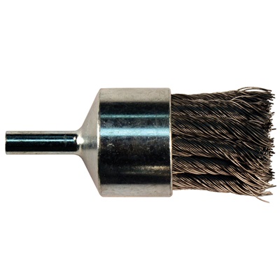 Pferd Stem Mounted End Brushes - Knot Wire, Straight Cup - Carbon Steel Wire 83139 PFE83139