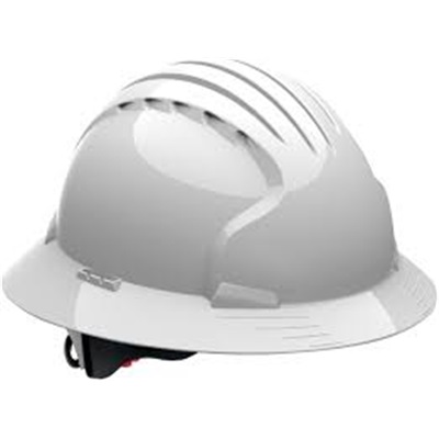 Evolution Deluxe Full Brim White Non Vented Hard Hat 280-EV6161-10 PIP280EV616110