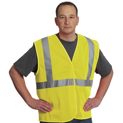 Protective Industrial Products Pip Class 2 Vest, Hi Viz Yellow Size 2-Xl   PIP302-MVGLY-2X
