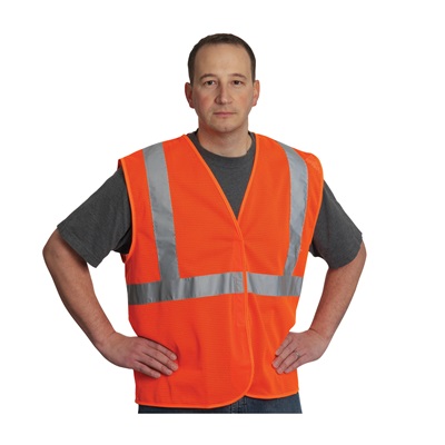 Protective Industrial Products Pip 302-Mvg Orange Safety Vest X-Large Class 2 302-MVGOR-XL PIP302-MVGOR-XL