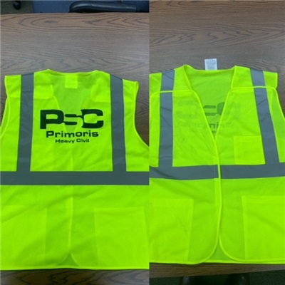 Psc Heavy Civil - Class 2 Type R 3 Pocket Lime Breakaway Vest Xl (12305P)   PIP3025PMVLPHCX